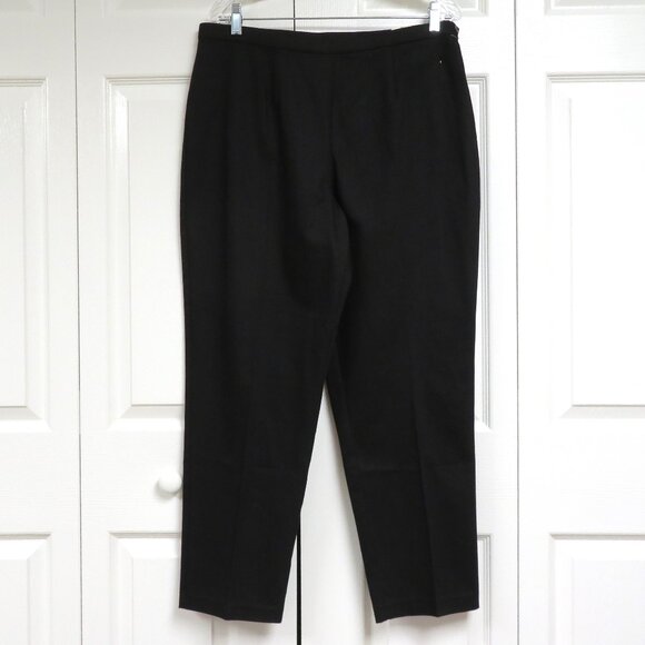 New! St. John's Bay 14P Comfort Waist Pants Black Solid - Picture 1 of 6